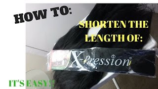 How to shorten XPressions hair for braiding [upl. by Bohrer106]