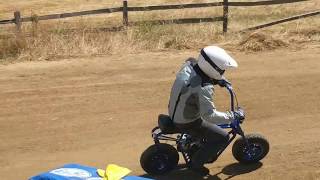 American Racer Mini Bike on the track at Hollister Minibike Races [upl. by Acimad259]