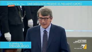 Sassoli neopresidente Parlamento Europeo Nessun Governo può uccidere [upl. by Anelis]