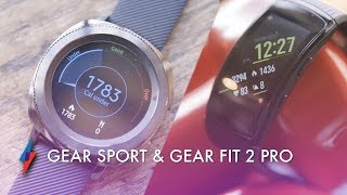 First Look  Samsung Gear Sport amp Gear Fit 2 Pro  Trusted Reviews [upl. by Inalel26]