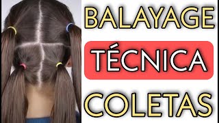 BALAYAGE Técnica de COLETAS color CARAMELO [upl. by Nnil488]