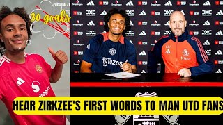 ZIRKZEES SHOCKING🤯🔥 REVELATION AT FIRST MAN UTD PRESS CONFERENCE✅️💯 [upl. by Airitac279]