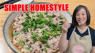 Homestyle Chinese Steamed Pork Patty 蒸肉餅  Simple Chinese Food [upl. by Rauscher201]