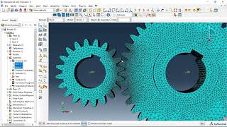 Abaqus Tutorial Modeling and Analysis of spur gear using Abaqus [upl. by Lednic]