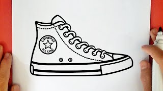 COME DISEGNARE UNA SCARPA CONVERSE [upl. by Farl422]