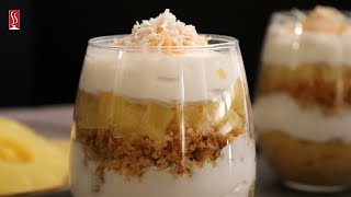 Pineapple Delight Recipe By Sweet And SavoryNo Bake Pineapple Dream Dessert [upl. by Trip351]