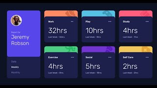 Frontend Mentor Challenge Time Tracking Dashboard Intro [upl. by Debee813]