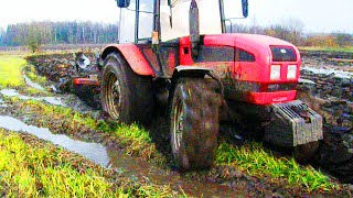 Belarus Mtz 9523 ploughing in various conditions [upl. by Jacquetta118]