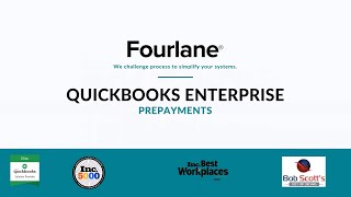 QuickBooks Enterprise  Prepayments  Accept Down payment [upl. by Onirefes]