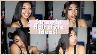 11 STRAIGHT HAIRSTYLE IDEAS FOR BLACK GIRLS  IG Baddie Hairstyles  SimplyBriannaB [upl. by Ardnuasak]