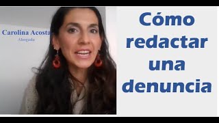 Cómo redactar una denuncia [upl. by Clarinda]