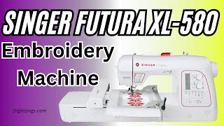 Singer Futura XL 580 Embroidery Machine ggg [upl. by Elfont]