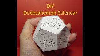 How to Make Dodecahedron Calendar in 5 Stages 12face polyhedron 球形折纸日历 2023 [upl. by Armalla]