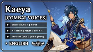 Kaeya  All Combat Voice Lines ENGLISH Voice Over  Genshin Impact  M0har1b [upl. by Jonathon]