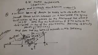 Stable and unstable equlibrium bsc class video 13 [upl. by Rakia]