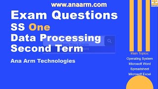 Exam Questions SS One Data Processing Second Term 1 to 20 [upl. by Engracia871]