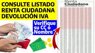 Listados de Renta Ciudadana y Devolución del IVA 2024  Consulte si su cc o nombre está ahi [upl. by Doherty]