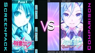 Hatsune Miku Project MUGEN SP VS Hatsune Miku Project MUGEN extend Screenpack Comparison [upl. by Girard]