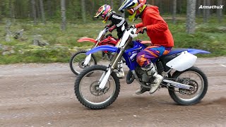 Yamaha YZ125 vs Honda CR85 [upl. by Tyrone]