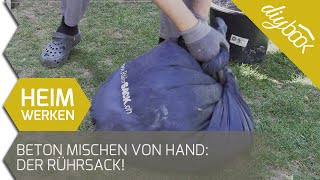 Beton mischen von Hand Oder Beton mischen im Sack [upl. by Atahs]