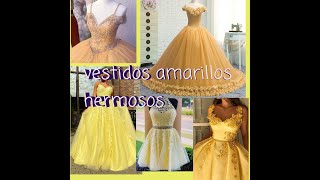 Vestidos de 15 años amarillos [upl. by Pernell]