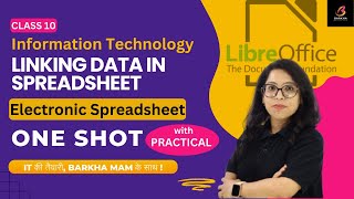 CBSE Information Technology 402Linking data in spreadsheet Class 10One ShotLibreOffice Practical [upl. by Adnimra]