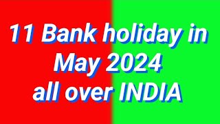 Bank holidays in May 2024  Bank holiday list  youtubecreateapp [upl. by Ardnuahsal]