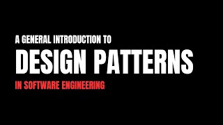 A general introduction to Design patterns [upl. by Mossolb]