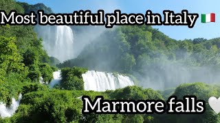 Most beautiful place in Italy 🇮🇹 ￼ Marmore falls 🥀 waterfall [upl. by Neelon]