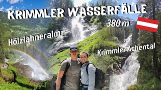 Der höchste Wasserfall Österreichs 380m  Krimmler Wasserfälle  Wanderung bis Hölzlahneralm [upl. by Gregoor]