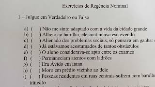 Exercícios de Regência Nominal [upl. by Aihcela]