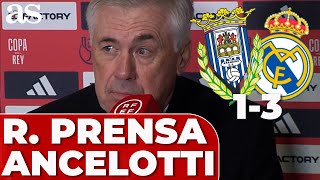 ANCELOTTI en RUEDA DE PRENSA  ARANDINA 1  REAL MADRID 3 [upl. by Nnylyrehc693]