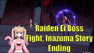 Raiden Ei Boss Fight Inazuma Archon Quest Ending Milameowz  Genshin Impact [upl. by Sgninnej]