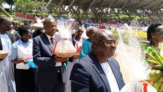 Offertory Procession during MEPA Pilgrimage Mass at Namugongo Catholic Martyrs Shrine [upl. by Brnaba]