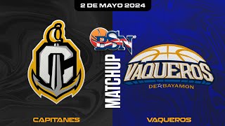 Capitanes de Arecibo vs Vaqueros de Bayamón  BSN2024 [upl. by Auhsej]