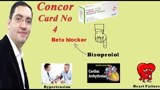 Concor bisoprolol  كونكور لعلاج الضغط وخفقان القلب  Drug card [upl. by Latsirc]