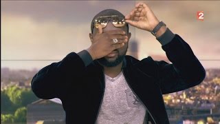 MAITRE GIMS  enlève ses lunettes   INTERVIEW quot LAURENT DELAHOUSSE quot LE 14 FEVRIER 2016 🏆14M🏆 [upl. by Gintz]