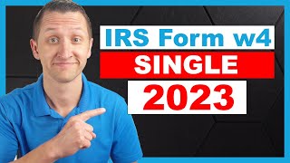 How to fill out IRS form W4 SINGLE 2023 [upl. by Yle]