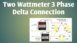 Two Wattmeter 3 Phase Delta Connection Two Wattmeter Method of Power Measurement [upl. by Isabel]