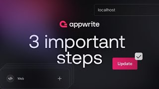 3 important steps when building with Appwrite [upl. by Macrae122]