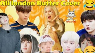 BTS Reaction to Oli London Butter Cover 😂 Fun Edits 😂😂 [upl. by Belford70]