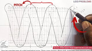 HELICAL SPRING MADE FROM DIAMETER WIRE CYLINDRICAL LOCI PROBLEMS [upl. by Caputo]