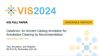 CataAnno An Ancient Catalog Annotator for Annotation Cleaning by Recommendation  Fast Forward  V [upl. by Macswan462]