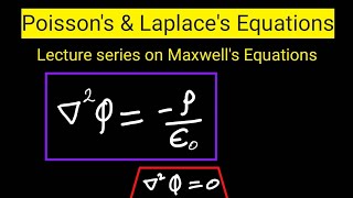 Lec 3 Poissions amp Laplaces Equations  Maxwells Equations [upl. by Nadda]