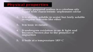 Preparation Properties and uses of aniline [upl. by Kcirddec]