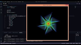 Turtle Graphics Design in Visual Studio  Source code is in the description Python programming [upl. by Guerra]
