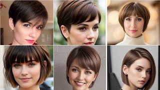 Beautiful Short Hair cut and bob hair dye colors ldeas 2024 [upl. by Zantos]