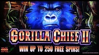 WMS Gaming XReels  Gorilla Chief II Slot Bonus [upl. by Nnaeirual131]