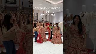 2 dupattas vs 1 dupatta and a veil Which would you opt for indian lehenga bridalinspo [upl. by Cam409]