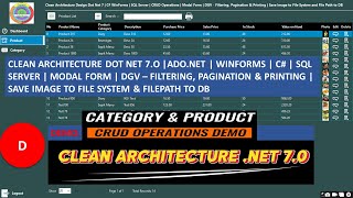 Clean Architecture 7O  ADONet  Winforms C  Sql Server  DGV – Filtering Pagination amp Printing [upl. by Waers878]